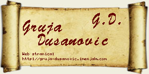 Gruja Dušanović vizit kartica
